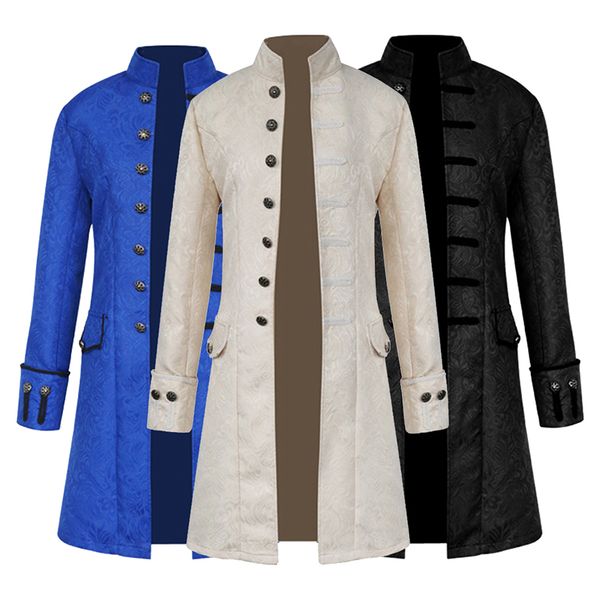 brand casual long sleeve jackets coats victorian men velet jacquard steampunk thick fashion windbreaker overcoats, Black;brown
brand casual long sleeve jackets coats victorian men velet jacquard steampunk thick fashion windbreaker overcoats, Black;brown