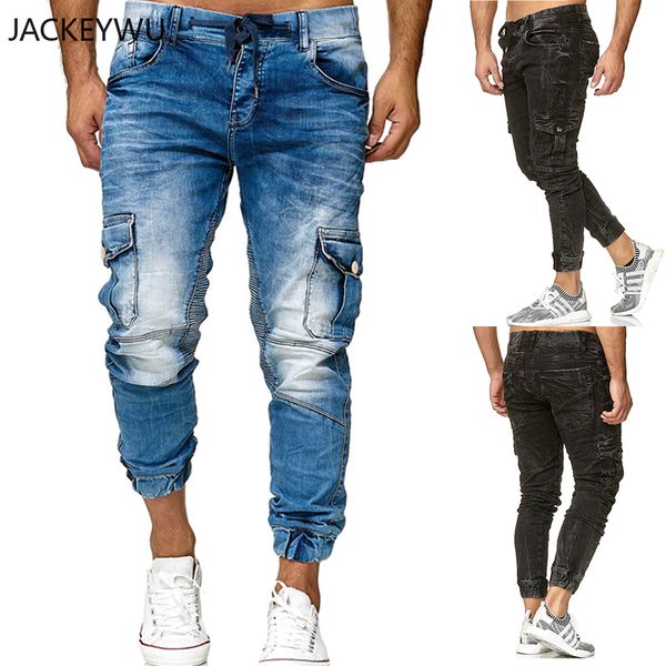 brand men jeans 2019 fashion cargo denim pants with side cargo pocket skinny jeans men hip hop trouser plus size men's clothing, Blue
brand men jeans 2019 fashion cargo denim pants with side cargo pocket skinny jeans men hip hop trouser plus size men's clothing, Blue