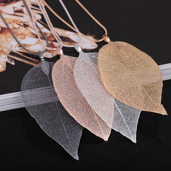 fashion jewelry maxi necklace rose gold color chain real leaf charm design pendant necklaces & pendants women collier femme gift, Silver
fashion jewelry maxi necklace rose gold color chain real leaf charm design pendant necklaces & pendants women collier femme gift, Silver