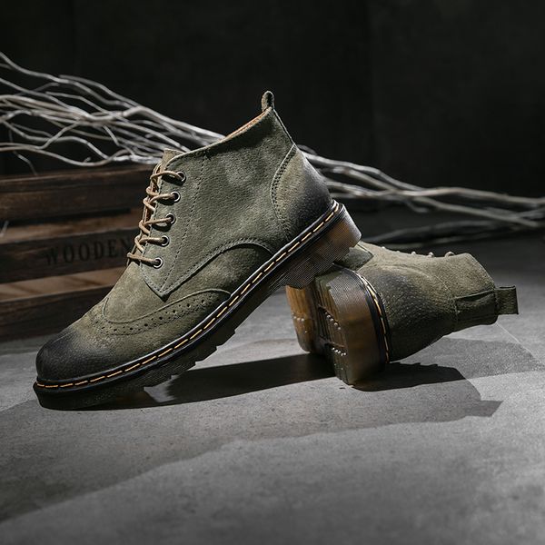 genuine leather men boots autumn winter ankle boots fashion footwear lace up shoes men vintage shoes 4.7, Black
genuine leather men boots autumn winter ankle boots fashion footwear lace up shoes men vintage shoes 4.7, Black