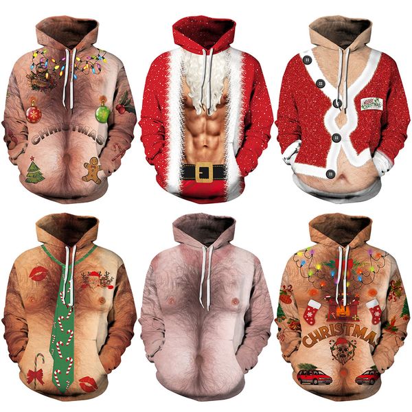 2019 christmas santa claus muscle chest hair printed women jacket hooded femme sweatshirt casual loose men pocket hoodies coat, Black
2019 christmas santa claus muscle chest hair printed women jacket hooded femme sweatshirt casual loose men pocket hoodies coat, Black