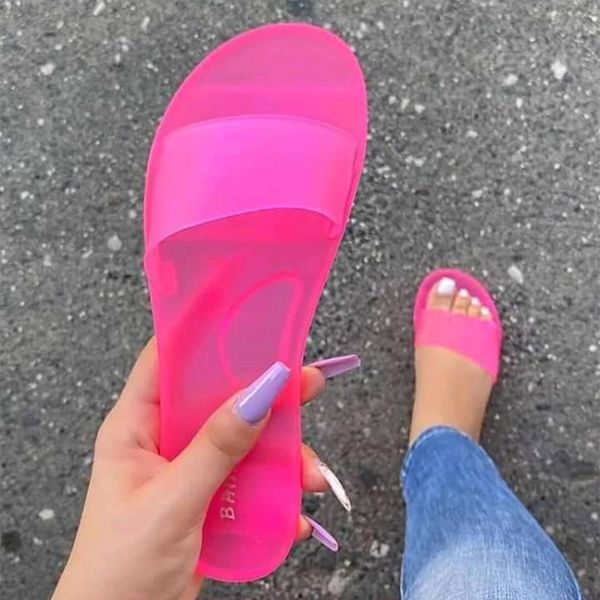 2020 fashion summer woman flat slippers candy colors open toe transparent slides comfortable sandals outdoor beach shoes, Black
2020 fashion summer woman flat slippers candy colors open toe transparent slides comfortable sandals outdoor beach shoes, Black