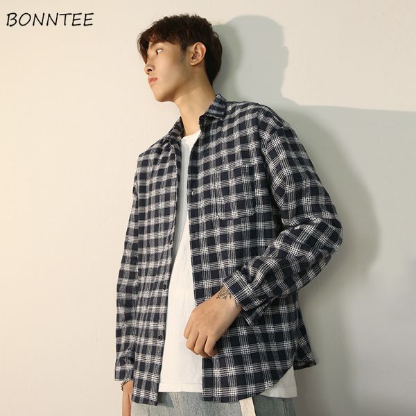 men shirts plaid spring new long sleeve leisure outwear mens harajuku chic trendy korean style simple all-match loose ulzzang, White;black
men shirts plaid spring new long sleeve leisure outwear mens harajuku chic trendy korean style simple all-match loose ulzzang, White;black