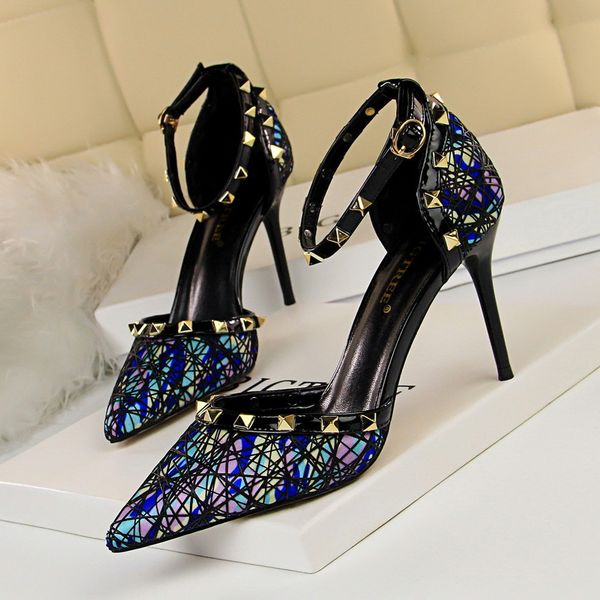 women's high heel stiletto heels female shallow mouth pointed hollow hollow artificial pu shoes banquet women's shoes, Black
women's high heel stiletto heels female shallow mouth pointed hollow hollow artificial pu shoes banquet women's shoes, Black