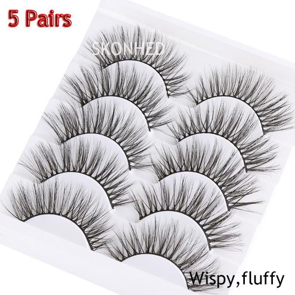 5 pairs 3d mink hair false eyelashes natural thick long eye makeup lashes wispy beauty extension tools handmade cross long lash
5 pairs 3d mink hair false eyelashes natural thick long eye makeup lashes wispy beauty extension tools handmade cross long lash