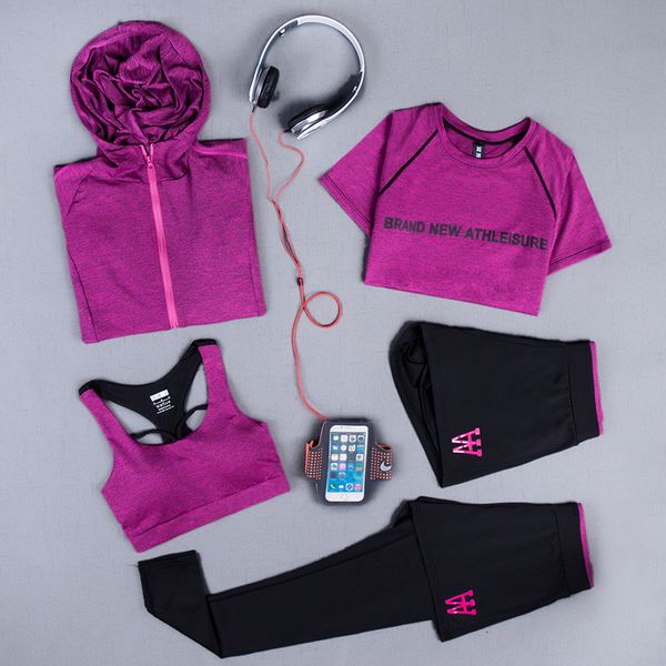 yoga set women fitness running tshirt pants breathable gym workout clothes compressed yoga leggings 5pcs sport suit, Black;blue
yoga set women fitness running tshirt pants breathable gym workout clothes compressed yoga leggings 5pcs sport suit, Black;blue