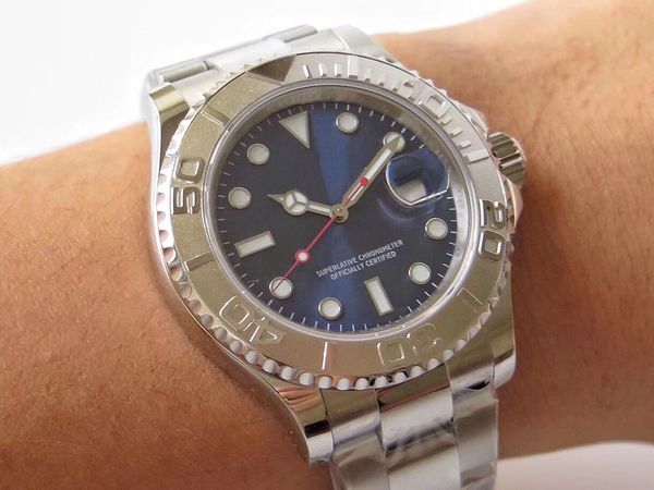 gift outdoor 40mm automatic yachtmaster blue dial mens watches sport style men watch wristwatches with rotatable bezel, Slivery;brown
gift outdoor 40mm automatic yachtmaster blue dial mens watches sport style men watch wristwatches with rotatable bezel, Slivery;brown