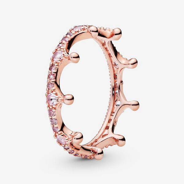 pink sparkling crown ring rose gold cz diamond for pandora luxury designer jewelry women diamond engagement rings with original box, Slivery;golden
pink sparkling crown ring rose gold cz diamond for pandora luxury designer jewelry women diamond engagement rings with original box, Slivery;golden