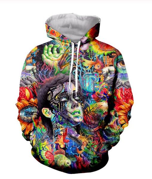 release new fashion man women designer perfect harajuku style psychedelic skull 3d print hoodies casual sportswear ra0510, Black
release new fashion man women designer perfect harajuku style psychedelic skull 3d print hoodies casual sportswear ra0510, Black