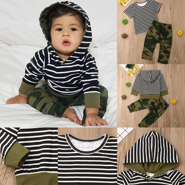 canis infant newborn baby boy girl 2019 long sleeve striped t-shirt camouflage pants casual outfit clothes, Pink;blue
canis infant newborn baby boy girl 2019 long sleeve striped t-shirt camouflage pants casual outfit clothes, Pink;blue