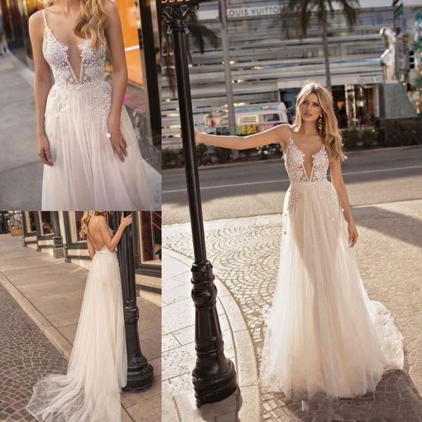 plunging v neck beach a line wedding dresses muse by berta 2020 backless lace appliqued bridal gowns country boho wedding dress, White
plunging v neck beach a line wedding dresses muse by berta 2020 backless lace appliqued bridal gowns country boho wedding dress, White