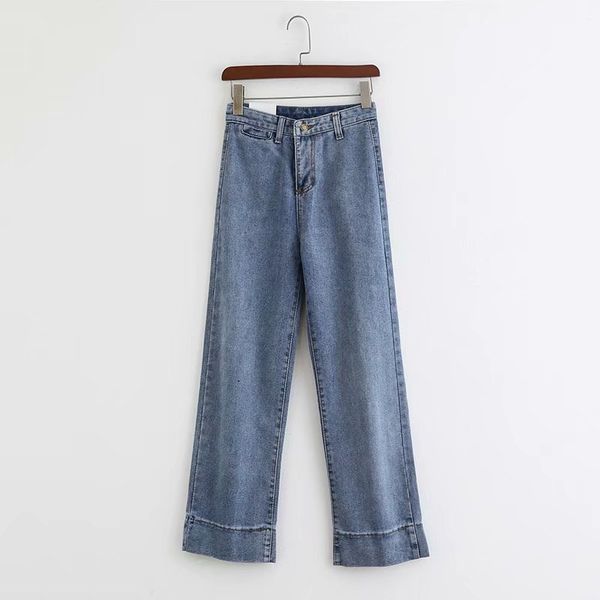 qq48-6180 european and american fashionable high-waisted broad-legged jeans, Blue
qq48-6180 european and american fashionable high-waisted broad-legged jeans, Blue