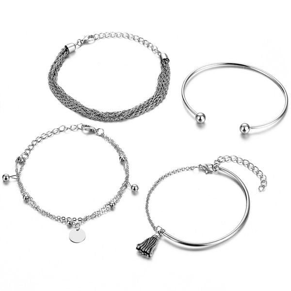 vkme boho women bracelet multi-layer bracelets set disc tassel round bead pendant geometric lobster-claw-clasps adjustable size, Black
vkme boho women bracelet multi-layer bracelets set disc tassel round bead pendant geometric lobster-claw-clasps adjustable size, Black