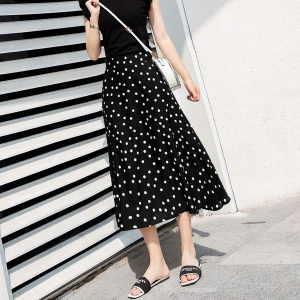 chiffon maxi skirt ladies 2019 high waist summer long skirts womens jupe femme vintage casual falda korean style polka dot skirt, Black
chiffon maxi skirt ladies 2019 high waist summer long skirts womens jupe femme vintage casual falda korean style polka dot skirt, Black
