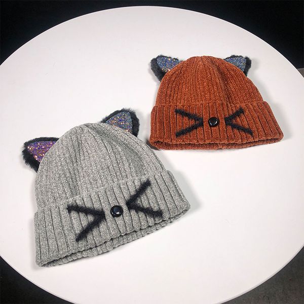 cat ears women hat knitted acrylic warm winter beanie caps crochet fur 2018 winter new, Blue;gray
cat ears women hat knitted acrylic warm winter beanie caps crochet fur 2018 winter new, Blue;gray