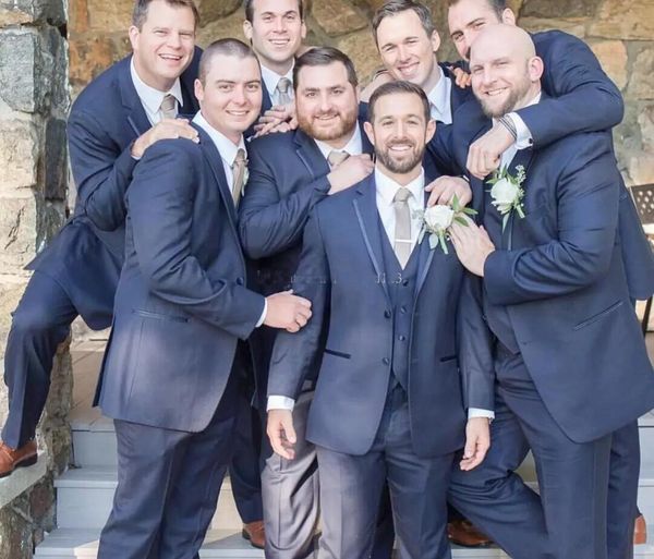 latest design two buttons blue wedding groom tuxedos notch lapel groomsmen men suits prom blazer (jacket+pants+vest), Black;gray
latest design two buttons blue wedding groom tuxedos notch lapel groomsmen men suits prom blazer (jacket+pants+vest), Black;gray