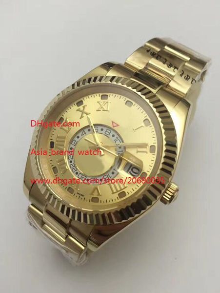 factory supplier deluxe watch sapphire 42mm gold dial roman 326935 automated mechanical men's watches, Slivery;brown
factory supplier deluxe watch sapphire 42mm gold dial roman 326935 automated mechanical men's watches, Slivery;brown