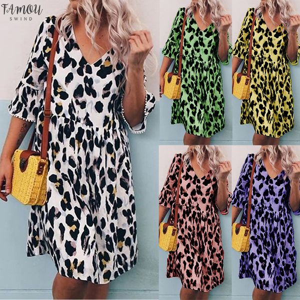 ladies large size v-neck leopard print sleeves dress summer casual fashion loose outdoor party vacation beach dresses plus size, Black;gray
ladies large size v-neck leopard print sleeves dress summer casual fashion loose outdoor party vacation beach dresses plus size, Black;gray