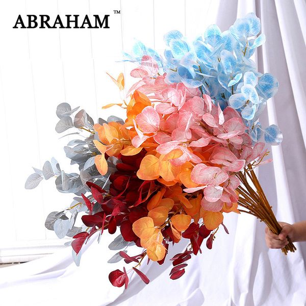 80cm 5 fork silk eucalyptus leaves artificial tree branch colorful fake plants tree floliage for wedding home decor
80cm 5 fork silk eucalyptus leaves artificial tree branch colorful fake plants tree floliage for wedding home decor