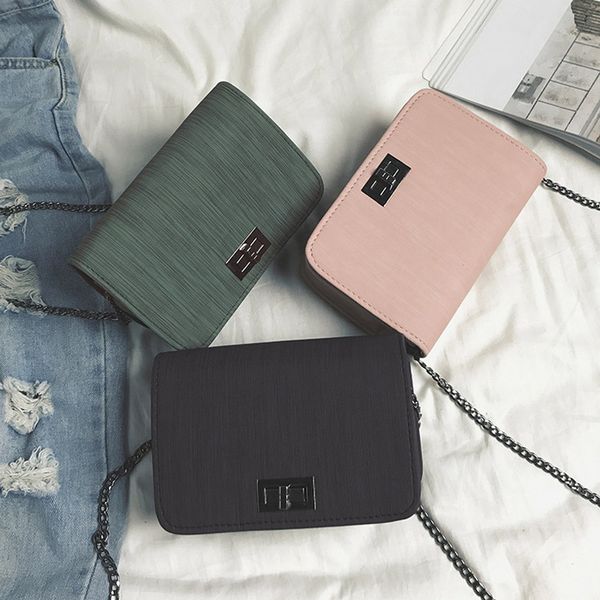 1pcs women chain crossbody bags small elegant shoulder bag pu textured buckle