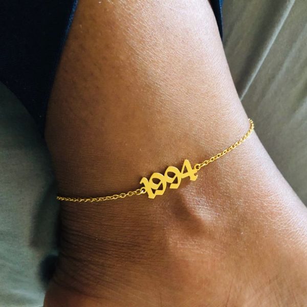 fashion 1990-2005 birth year anklet leg bracelet for women foot jewelry gold color custom number ankle friend gifts, Red;blue
fashion 1990-2005 birth year anklet leg bracelet for women foot jewelry gold color custom number ankle friend gifts, Red;blue