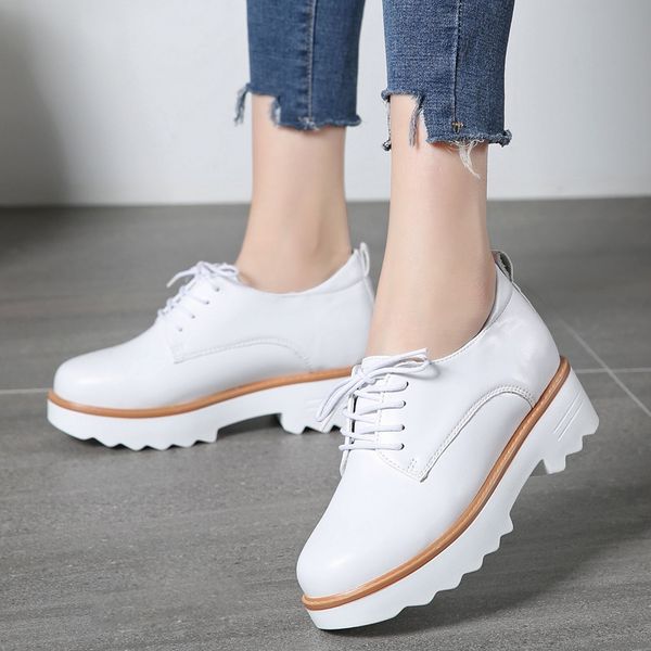 black leather shoes women's british style retro round-headed shoes with slender ties and thick-bottom muffin
black leather shoes women's british style retro round-headed shoes with slender ties and thick-bottom muffin