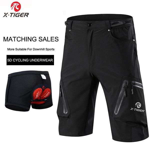 cycling shorts x-tiger men's with 5d gel pad underwear mountain bike downhill loose outdoor mtb bicycle, Black
cycling shorts x-tiger men's with 5d gel pad underwear mountain bike downhill loose outdoor mtb bicycle, Black
