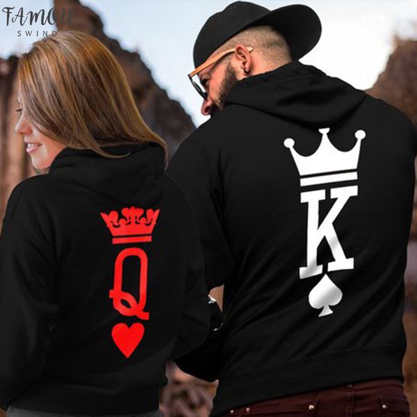 queen king печати с капюшоном с длинным рукавом пара top мода spandex новый стиль casual women t shirt letter king queen с длинным рукавом, White
queen king печати с капюшоном с длинным рукавом пара top мода spandex новый стиль casual women t shirt letter king queen с длинным рукавом, White