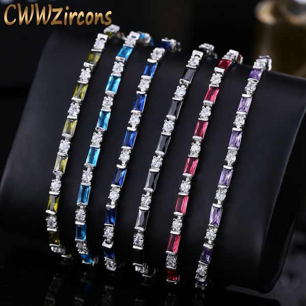 cwwzircons fashion cz charm lovely red green blue austrian crystal tennis bracelets for women christmas new year gift cb087, Black
cwwzircons fashion cz charm lovely red green blue austrian crystal tennis bracelets for women christmas new year gift cb087, Black