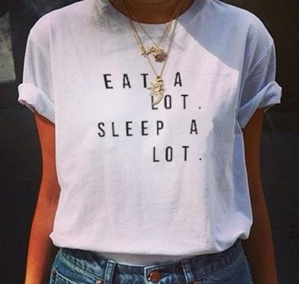new women tshirt last clean eat a lot sleep a lot letter cotton casual funny shirt for lady white tee hipster street zt-57
new women tshirt last clean eat a lot sleep a lot letter cotton casual funny shirt for lady white tee hipster street zt-57