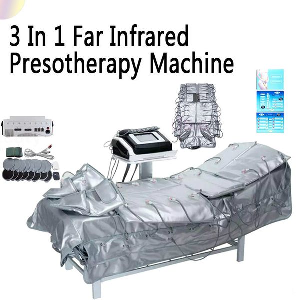 3 in 1 far infrared pressotherapy ems electric muscle stimulation sauna air pressure pressotherapy lymph drainage body slimming machine
3 in 1 far infrared pressotherapy ems electric muscle stimulation sauna air pressure pressotherapy lymph drainage body slimming machine