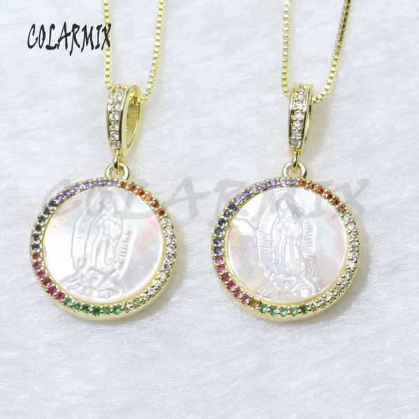 5 strands virgin mary pendants necklace rainbow zircon pendant necklace fashion jewelry gift for women 50101, Silver
5 strands virgin mary pendants necklace rainbow zircon pendant necklace fashion jewelry gift for women 50101, Silver