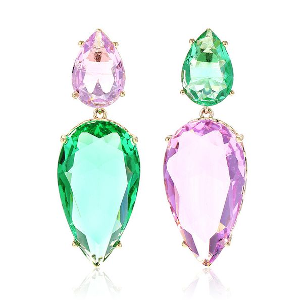 large water drop stone earrings personalized carrot design asymmetry color zircon stone fashion drop earrings for women girls, Silver
large water drop stone earrings personalized carrot design asymmetry color zircon stone fashion drop earrings for women girls, Silver