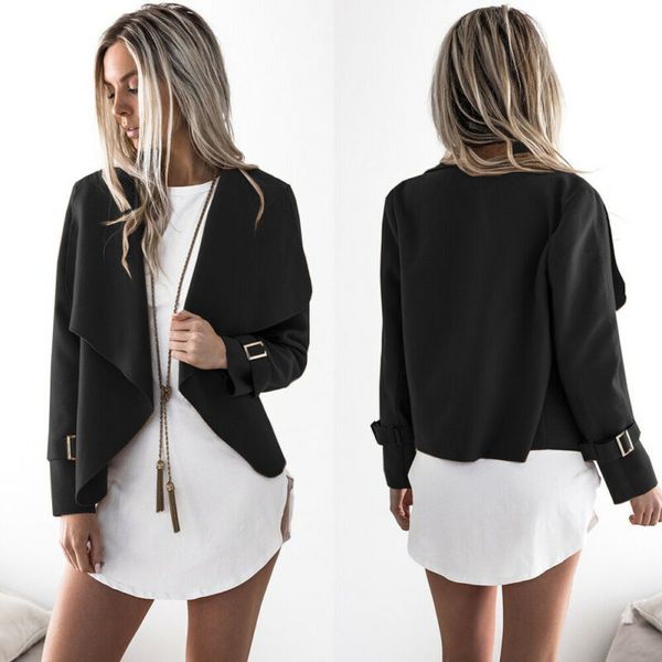 women open front cardigan trench waterfal casual coat duster jacket loose coat asymmetric outwear fashion, Black;brown
women open front cardigan trench waterfal casual coat duster jacket loose coat asymmetric outwear fashion, Black;brown