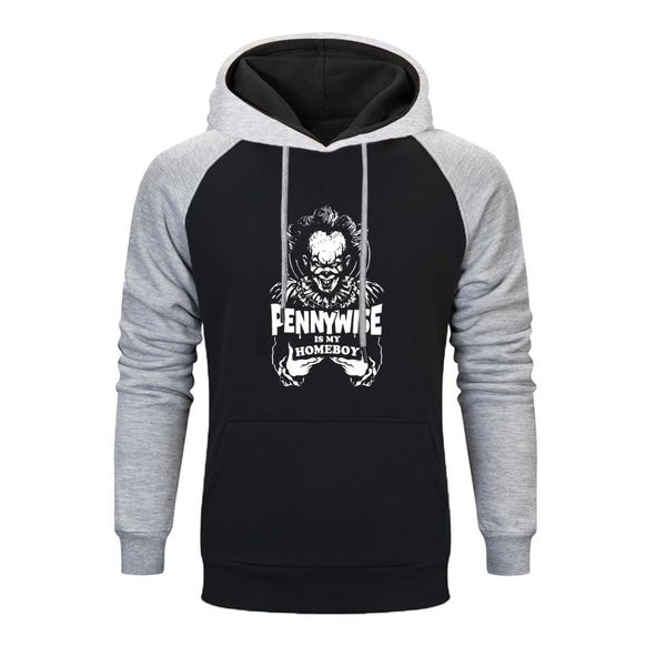 cool men's hoodies funny pennywise is my homeboy print raglan hoodie men casual autumn sweatshirt winter hip hop streetwear, Black
cool men's hoodies funny pennywise is my homeboy print raglan hoodie men casual autumn sweatshirt winter hip hop streetwear, Black