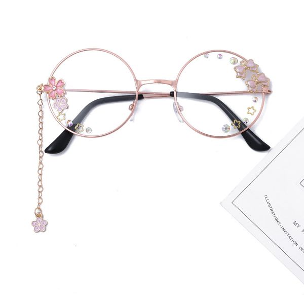 cute bowknot sakura pendant clear optical glasses frame women round girls retro gothic handmade eyewear glass oculos de gafas, Black
cute bowknot sakura pendant clear optical glasses frame women round girls retro gothic handmade eyewear glass oculos de gafas, Black