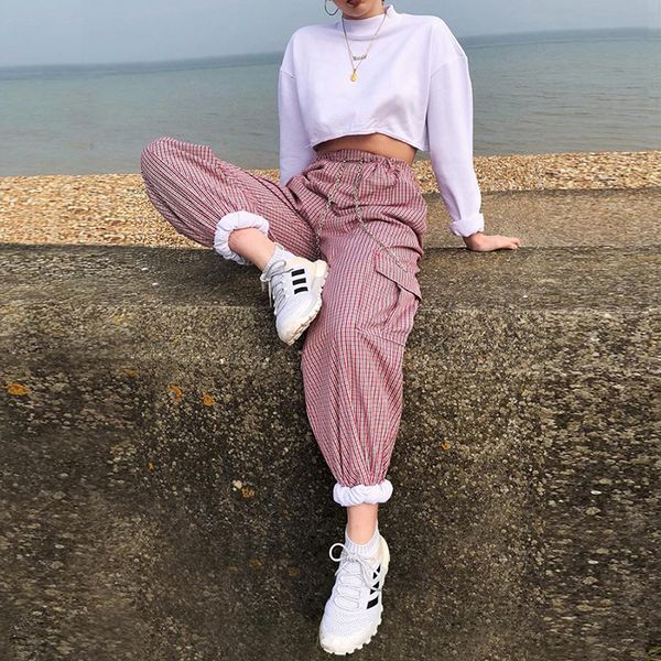 women's pants & capris autumn wear striped chain multi-bag leggings and leisure trousers, Black;white
women's pants & capris autumn wear striped chain multi-bag leggings and leisure trousers, Black;white