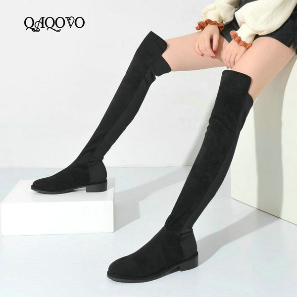 flat shoes over the knee boots women stretch flock pu fashion thigh boots zipper autumn winter long ladies big size 43, Black
flat shoes over the knee boots women stretch flock pu fashion thigh boots zipper autumn winter long ladies big size 43, Black