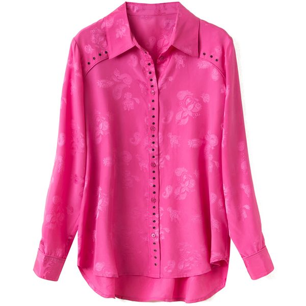 rose pink paisley jac silk shirt collar eyelets detail front buttons long sleeves blouse 2020 woman, White
rose pink paisley jac silk shirt collar eyelets detail front buttons long sleeves blouse 2020 woman, White