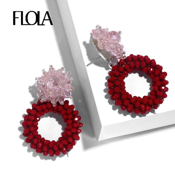 flola red crystal bead earrings for woman beaded crystal of flower long drop earring oorhangers kristal lott earrings ersq58, Golden
flola red crystal bead earrings for woman beaded crystal of flower long drop earring oorhangers kristal lott earrings ersq58, Golden