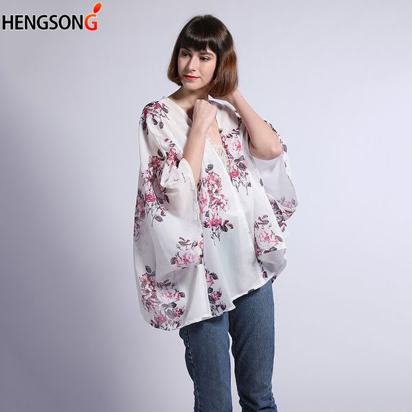 2019 autumn retro floral kimono long sleeve chiffon blouse casual loose beach wear cover up shawl cardigan shirt women, White
2019 autumn retro floral kimono long sleeve chiffon blouse casual loose beach wear cover up shawl cardigan shirt women, White
