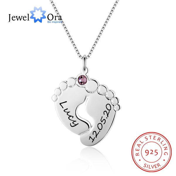 personalized baby feet necklace with birthstone 925 sterling silver customized name pendant necklace gift for mother (jewelora
personalized baby feet necklace with birthstone 925 sterling silver customized name pendant necklace gift for mother (jewelora