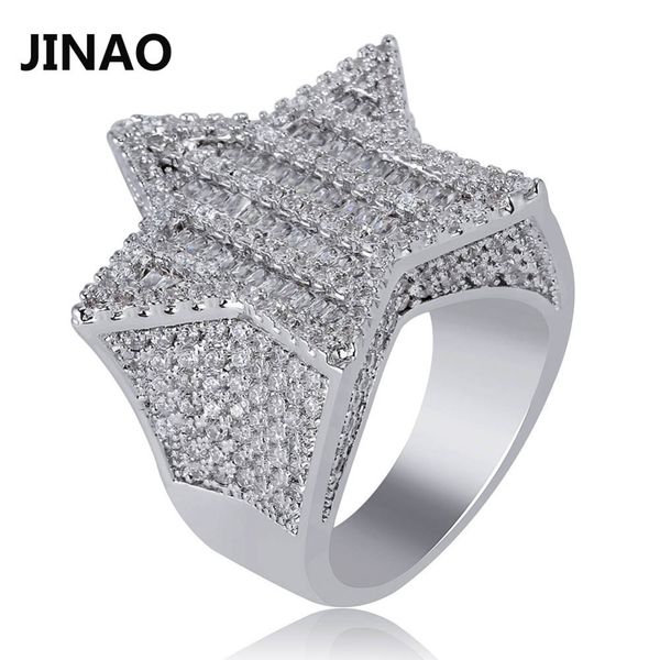 jinao new design gold silver color five-pointed star ring micro paved big zircon shiny hip hop finger ring for men women gift, Golden;silver
jinao new design gold silver color five-pointed star ring micro paved big zircon shiny hip hop finger ring for men women gift, Golden;silver