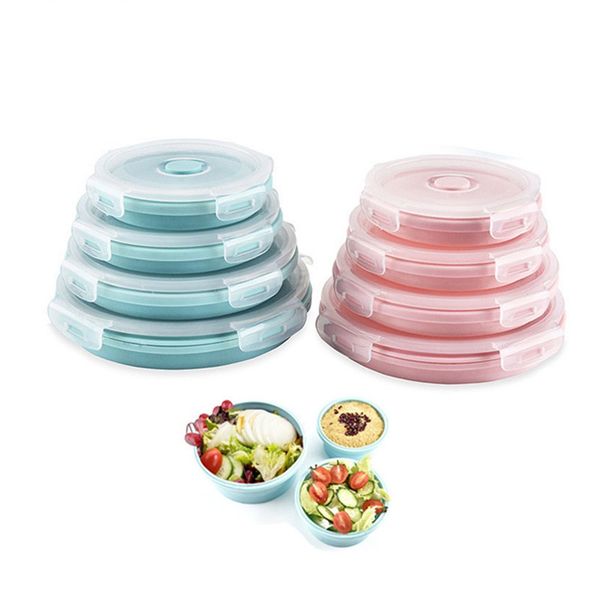 fda portable folding lunch box round silicone lunch box microwave lunch box plastic refrigerator high temperature
fda portable folding lunch box round silicone lunch box microwave lunch box plastic refrigerator high temperature