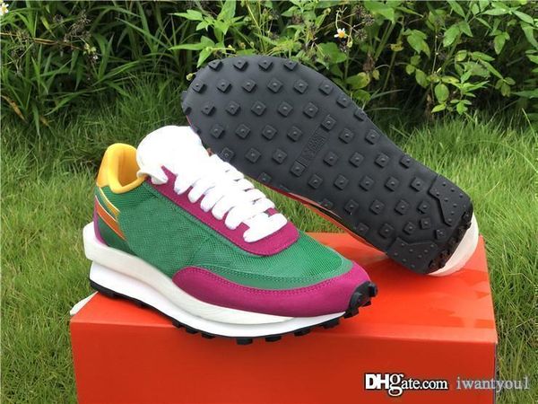 2019 authentic sacai x ldv waffle ldwaffle daybreak men women running shoes pine green clay orange del sol-sail bv0073-301 with box 5-12
2019 authentic sacai x ldv waffle ldwaffle daybreak men women running shoes pine green clay orange del sol-sail bv0073-301 with box 5-12