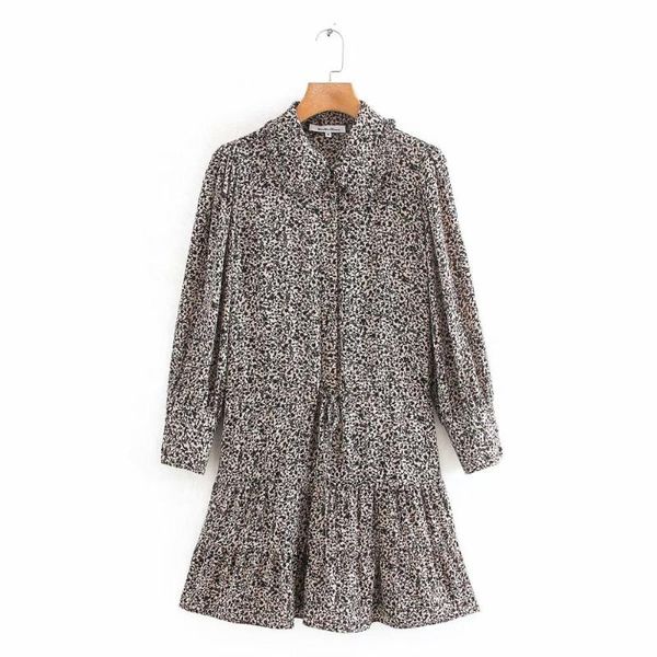 casual dresses 2021 women floral print drawstring lace up shirtdress female turn down collar vestidos chic agaric mini ds3356, Black;gray
casual dresses 2021 women floral print drawstring lace up shirtdress female turn down collar vestidos chic agaric mini ds3356, Black;gray