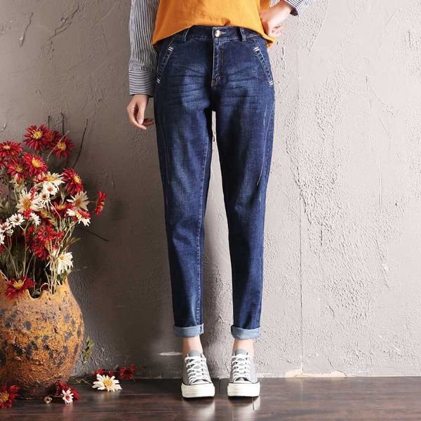 women's jeans 5xl high waist women vintage plus size femme harem pants loose boyfriend denim streetwear trousers female k637, Blue
women's jeans 5xl high waist women vintage plus size femme harem pants loose boyfriend denim streetwear trousers female k637, Blue