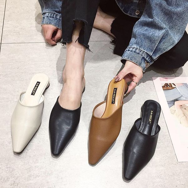 shoes woman 2020 slippers flat pointed toe slipers women female mule slides new soft mules sewing rubber pu, Black
shoes woman 2020 slippers flat pointed toe slipers women female mule slides new soft mules sewing rubber pu, Black