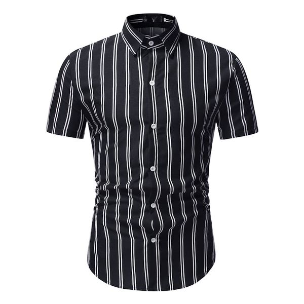 mens classic striped dress shirts slim fit short sleeve shirt men chemise homme work business casual shirt male camisas hombre, White;black
mens classic striped dress shirts slim fit short sleeve shirt men chemise homme work business casual shirt male camisas hombre, White;black