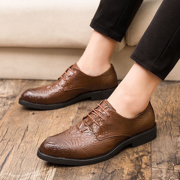 new pu leather men brogues shoes lace-up bullock business dress men oxfords shoes male formal, Black
new pu leather men brogues shoes lace-up bullock business dress men oxfords shoes male formal, Black
